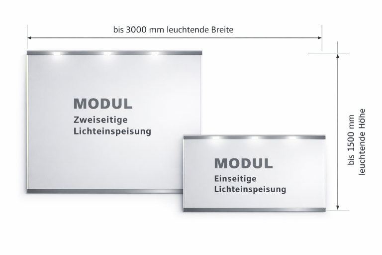 LED-Flaechenlicht nach Maß Maßanfertigung und Sonderformen